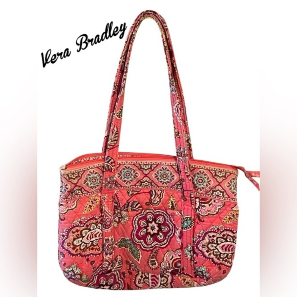 Vera Bradley Pink and Red Patterned Tote